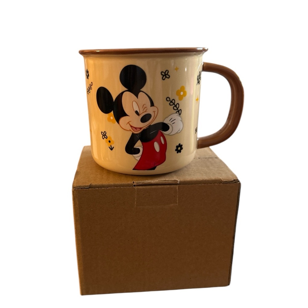 Disney Mickey Mouse Cream and Brown Mug